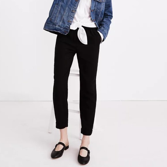 Madewell Pants - Madewell Cuffed Track Trousers Black